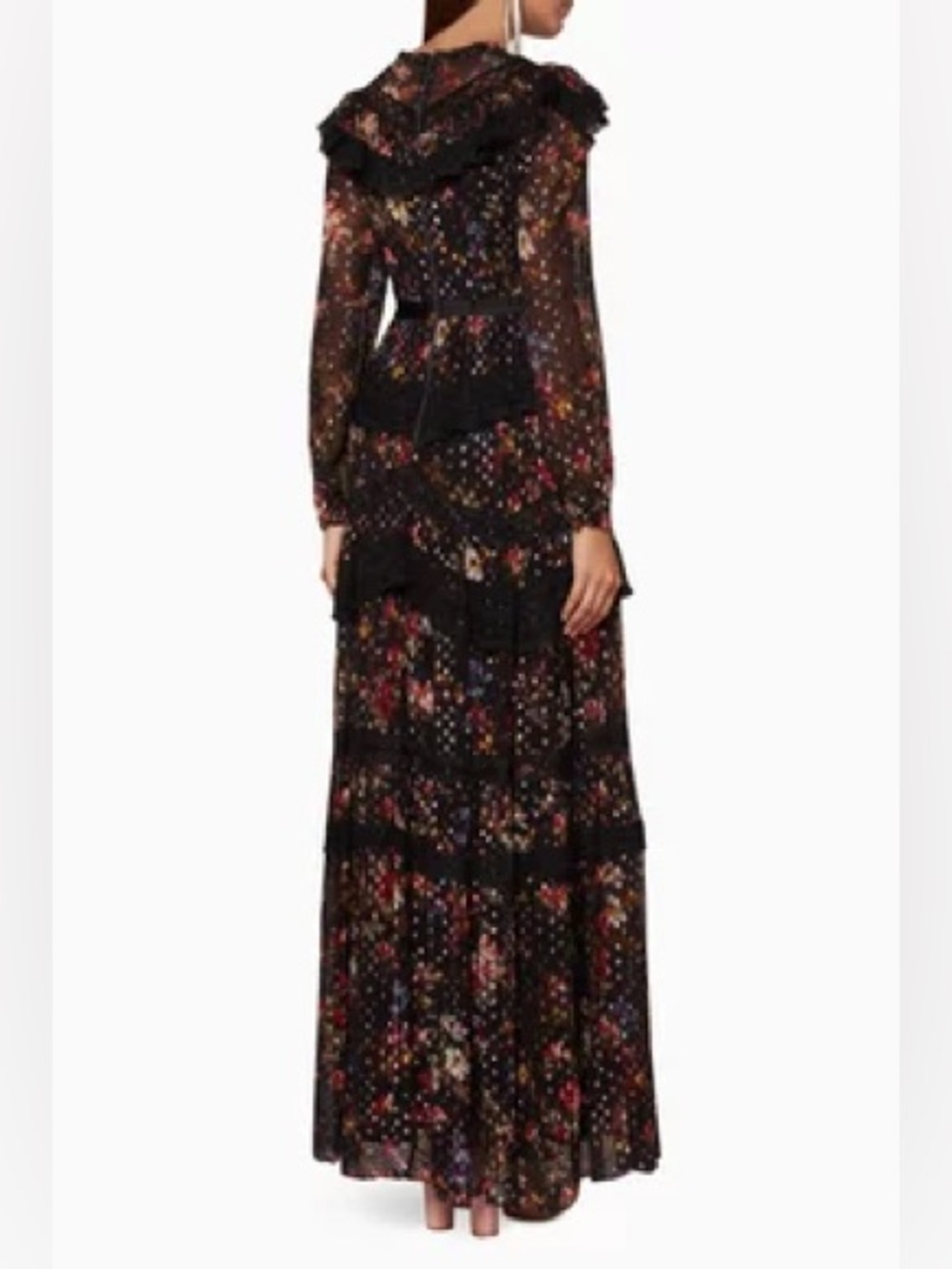 Needle & Thread Cosmic Forest Floral Lace Maxi Dress Gown Peasant Cottagecore 2 - Picture 3 of 15